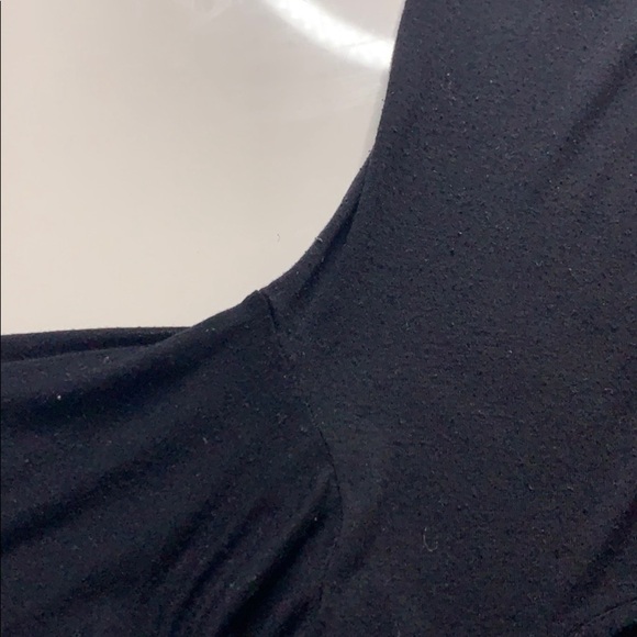 Macy’s bar III Black Fitted 3/4 sleeve basic stretch maxi dress - Picture 5 of 6